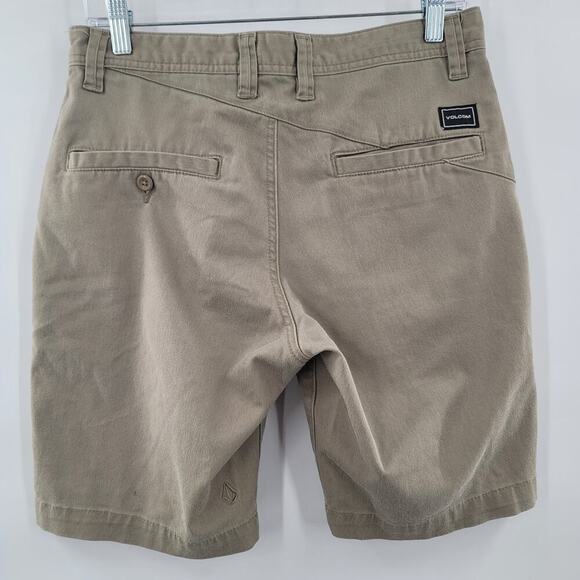 Volcom Men's Casual Shorts Size 29 Khaki - Picture 2 of 5